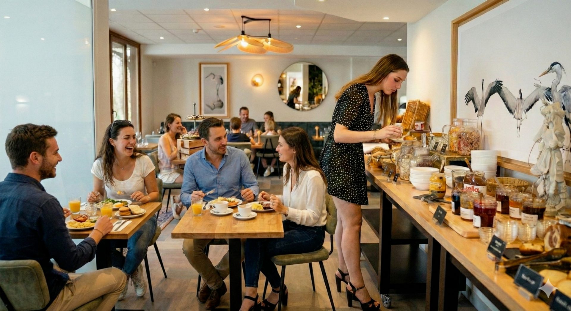 Petit-déjeuner servi au Domaine de la Forêt d'Orient dans l’Aube