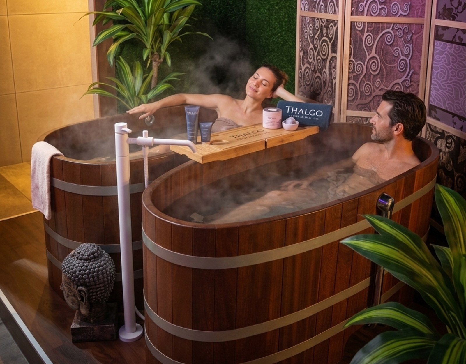 Espace détente et bain aromatique du spa